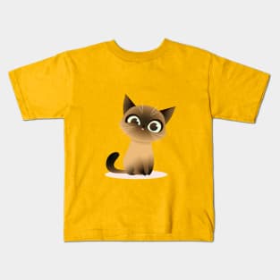 Cute cartoon cat Kids T-Shirt